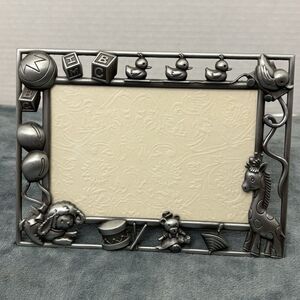 HomeTrends Baby Photo Frame Pewter Landscape Orientation